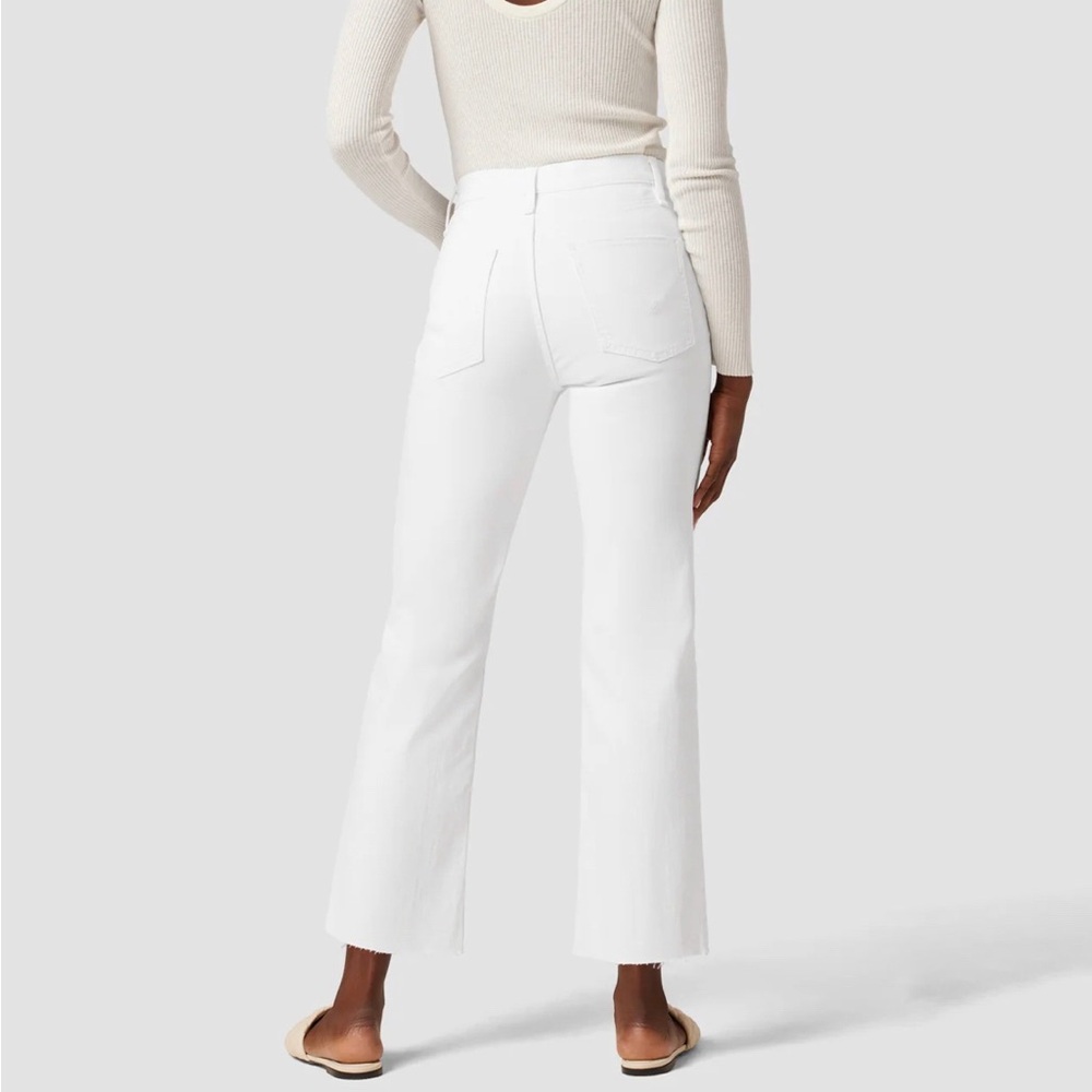 Hudson Remi High-Rise Straight Crop Jean White Raw Hem Size 28 - Picture 2 of 10